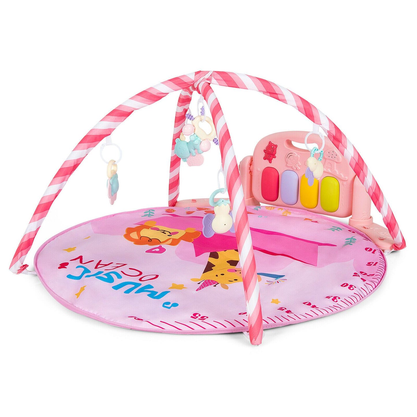 Baby Kick and Play Piano Gym with Lights and Hanging Sensory Toys