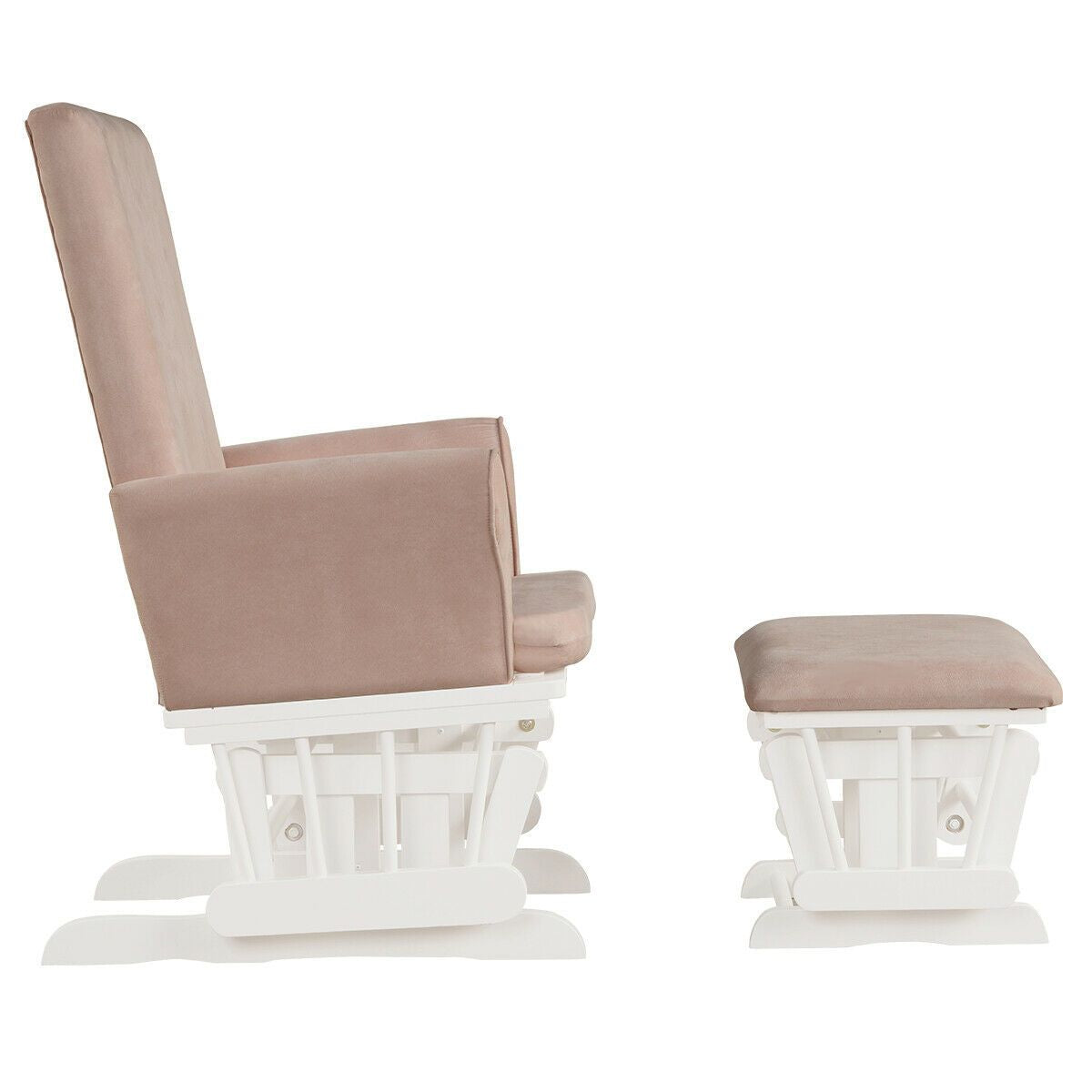 Wooden Glider Chair with Footstool