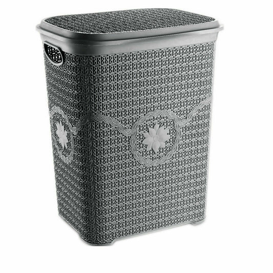 Large Plastic Laundry Basket Clothes Washing Bin Hamper Storage Organiser 65L