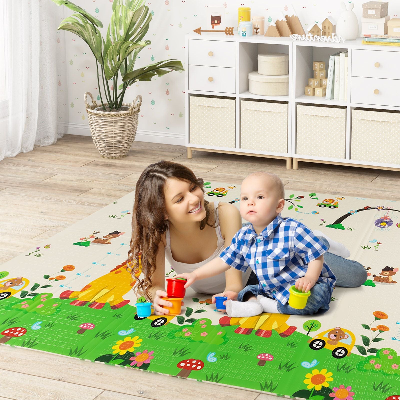 200 X 180 Cm Extra Large Baby Floor Mat with Carry Bag