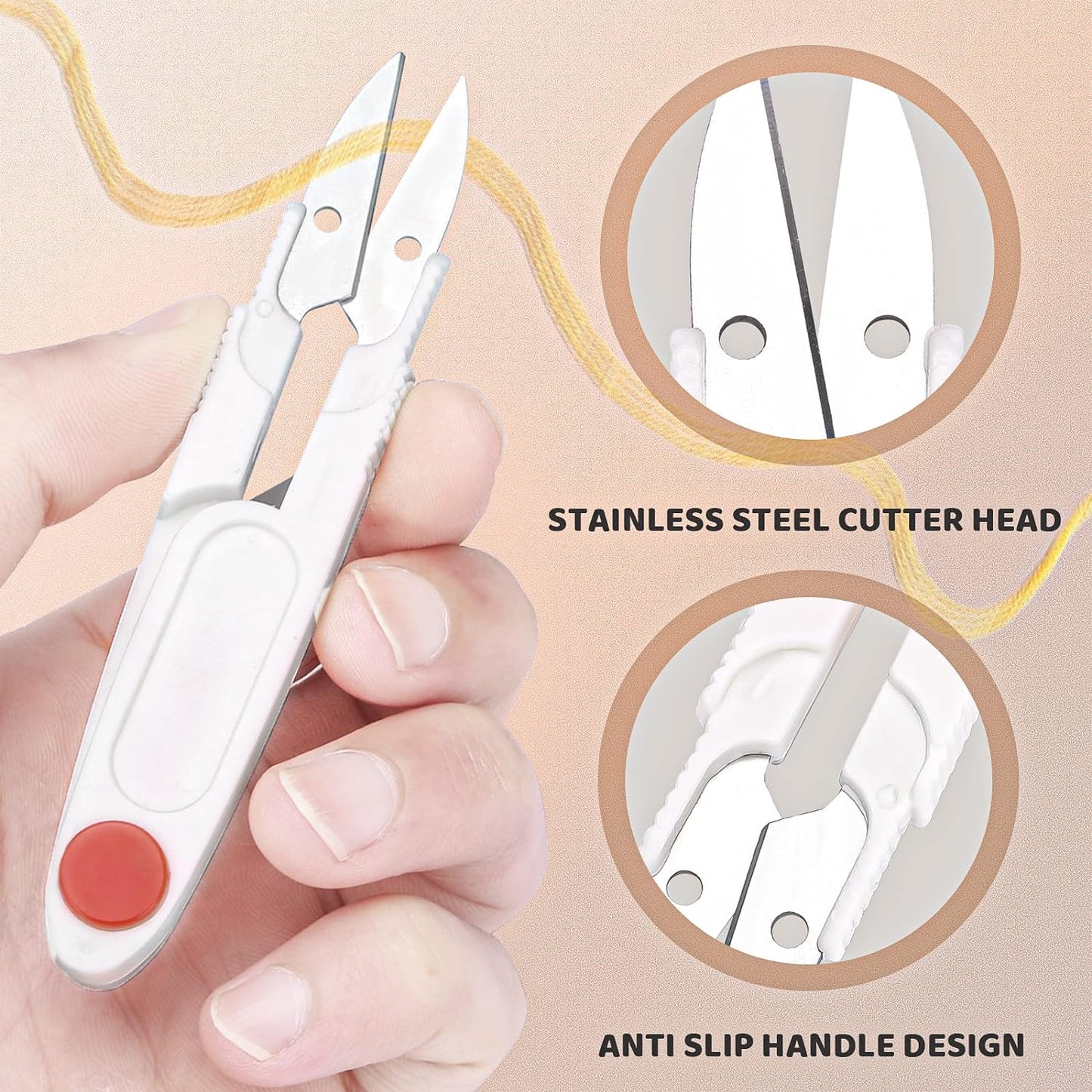 Pom Pom Maker Kit,4 Sizes Pompom Making Tool Set with Small Scissors,10 Plastic