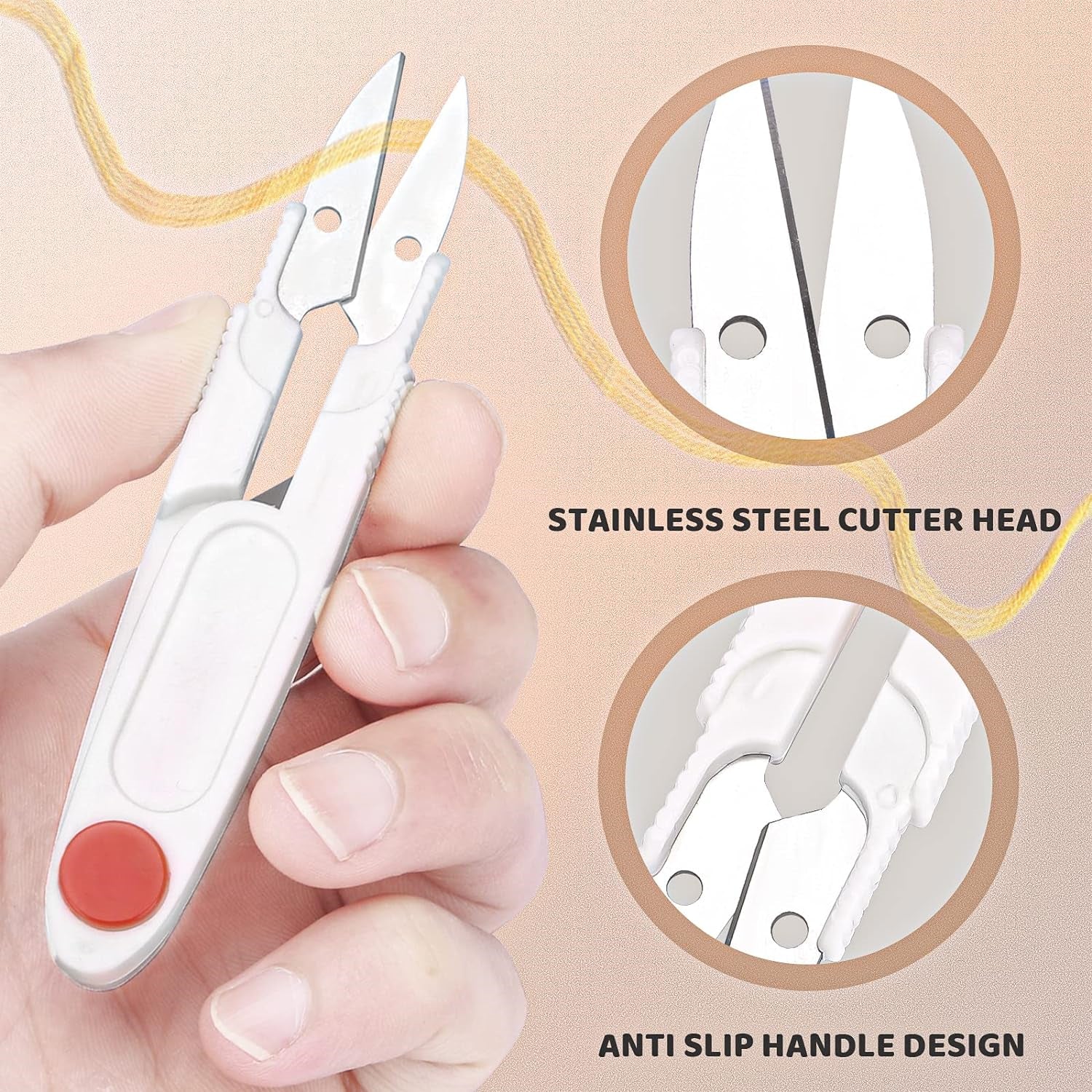 Pom Pom Maker Kit,4 Sizes Pompom Making Tool Set with Small Scissors,10 Plastic