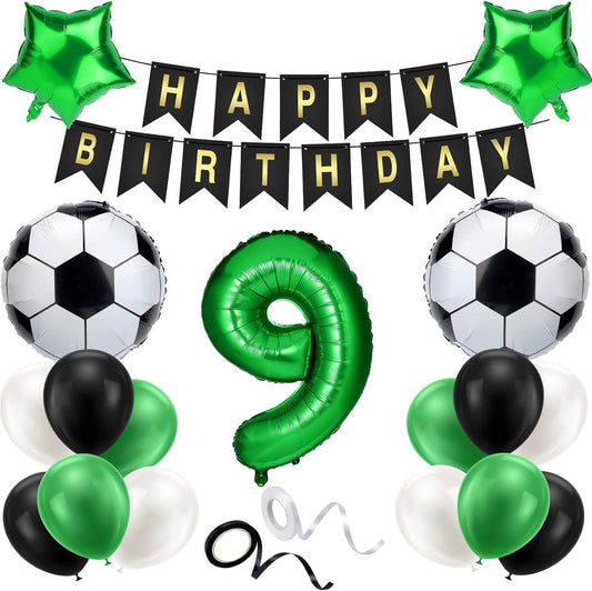 9Th Football Birthday Decor, 20Pcs Football Balloons, Party Celebration Kit