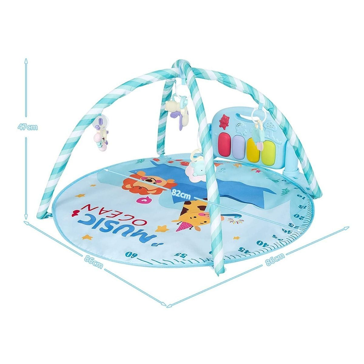 Baby Kick and Play Piano Gym with Lights and Hanging Sensory Toys
