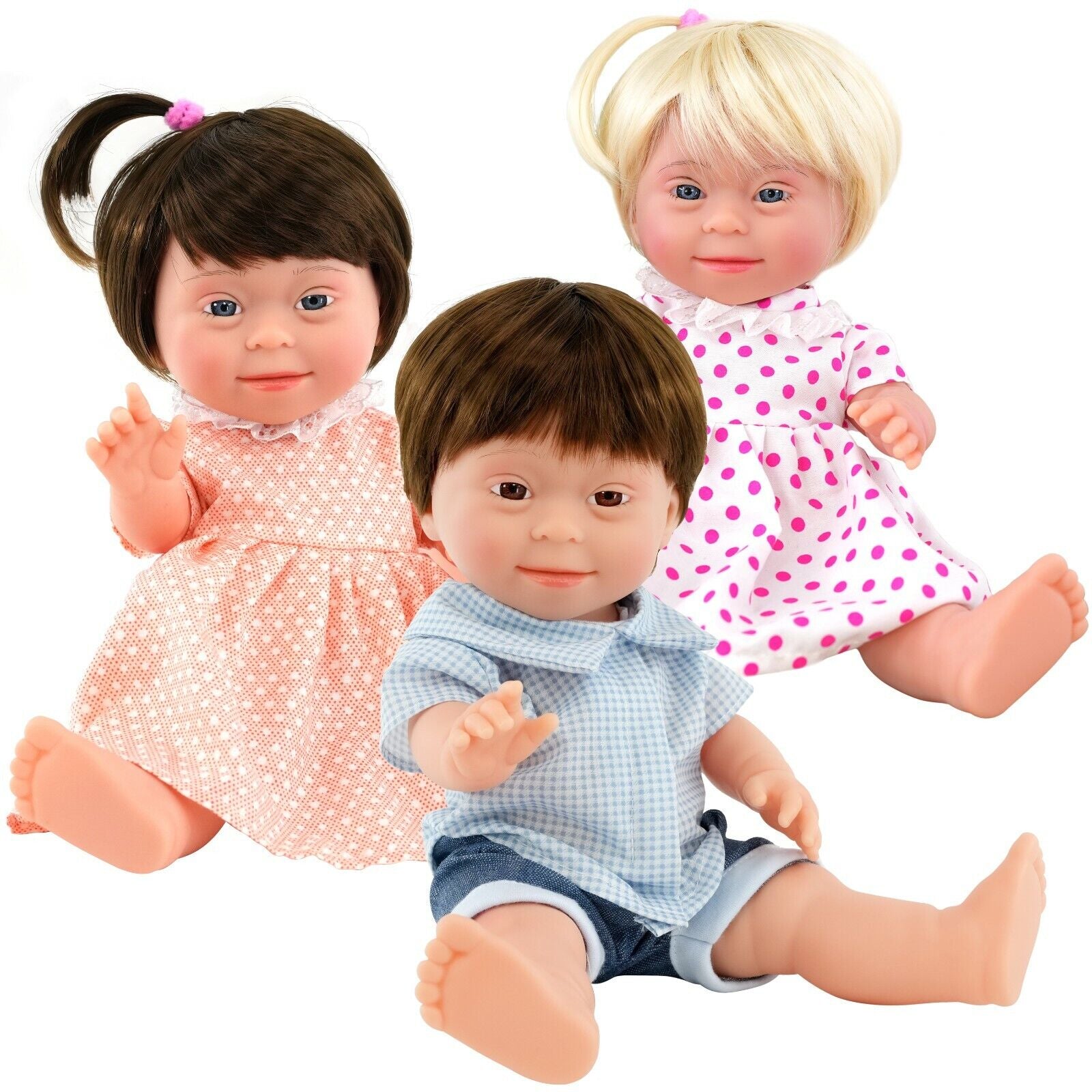 Baby Doll with Down'S Syndrome Bibi Doll Realistic Lifelike Soft Vinyl 14" Doll