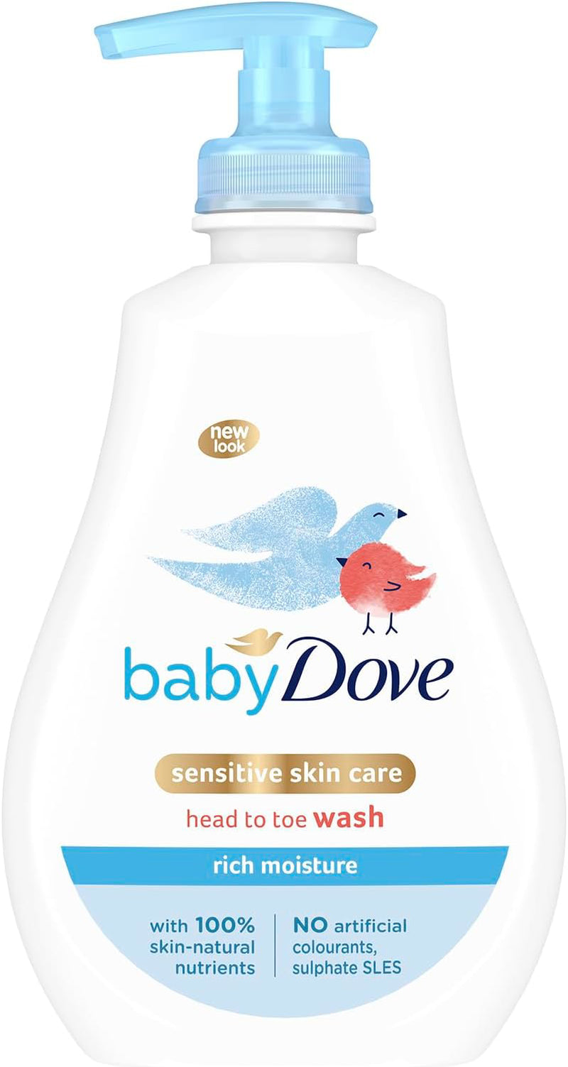 Baby Dove Rich Moisture Head to Toe Wash - Gentle & Nourishing Hair and Body For