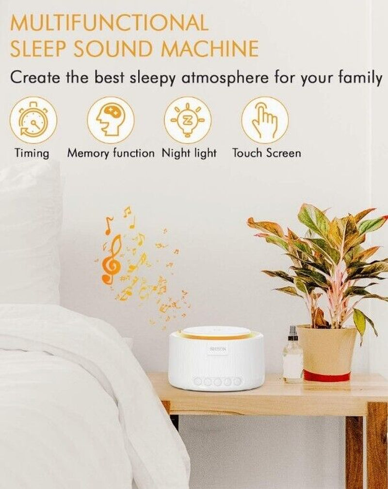 White Noise Machine, SHEON Portable Sound Machine with 30 Non Looping Natural...