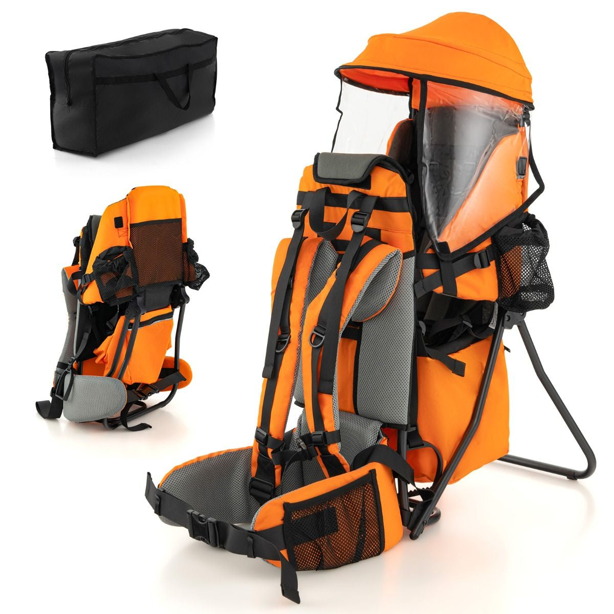 Child Carrier Backpack with Detachable Mouthwipes Removable Canopy and Storage Bag