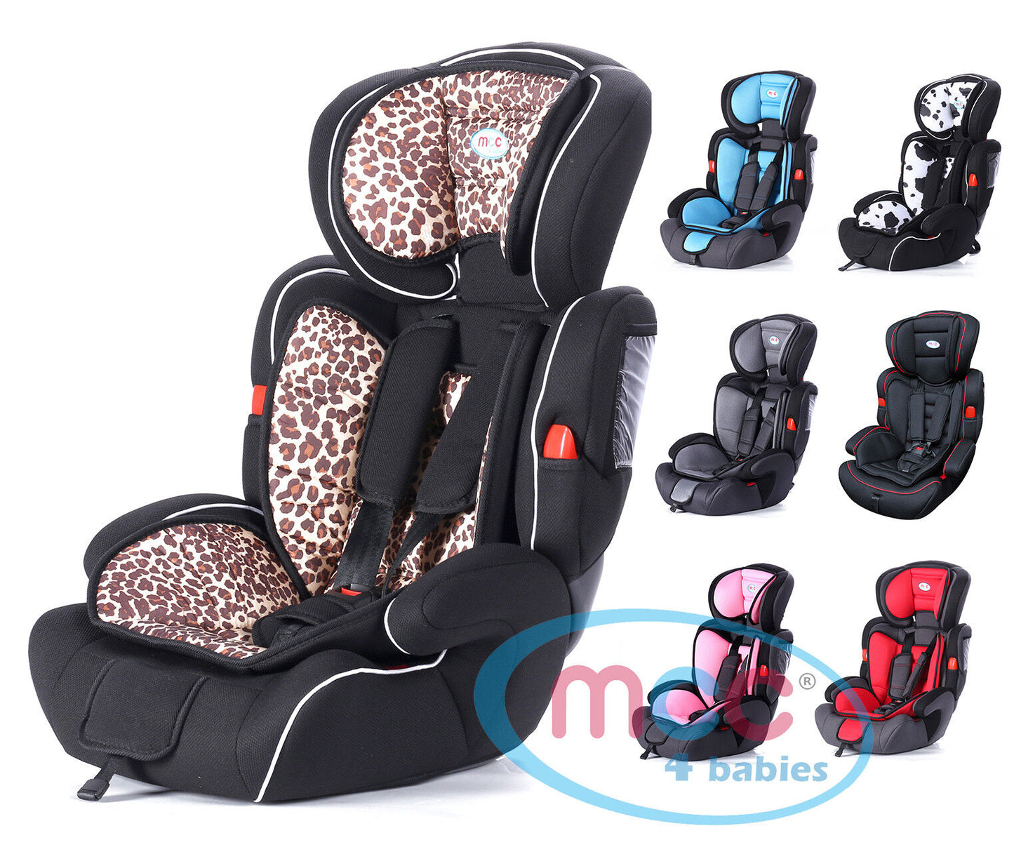 Mcc® 3 in 1 Baby Child Car Safety Booster Seat for Group 1/2/3 9-36Kg ECE R44/04