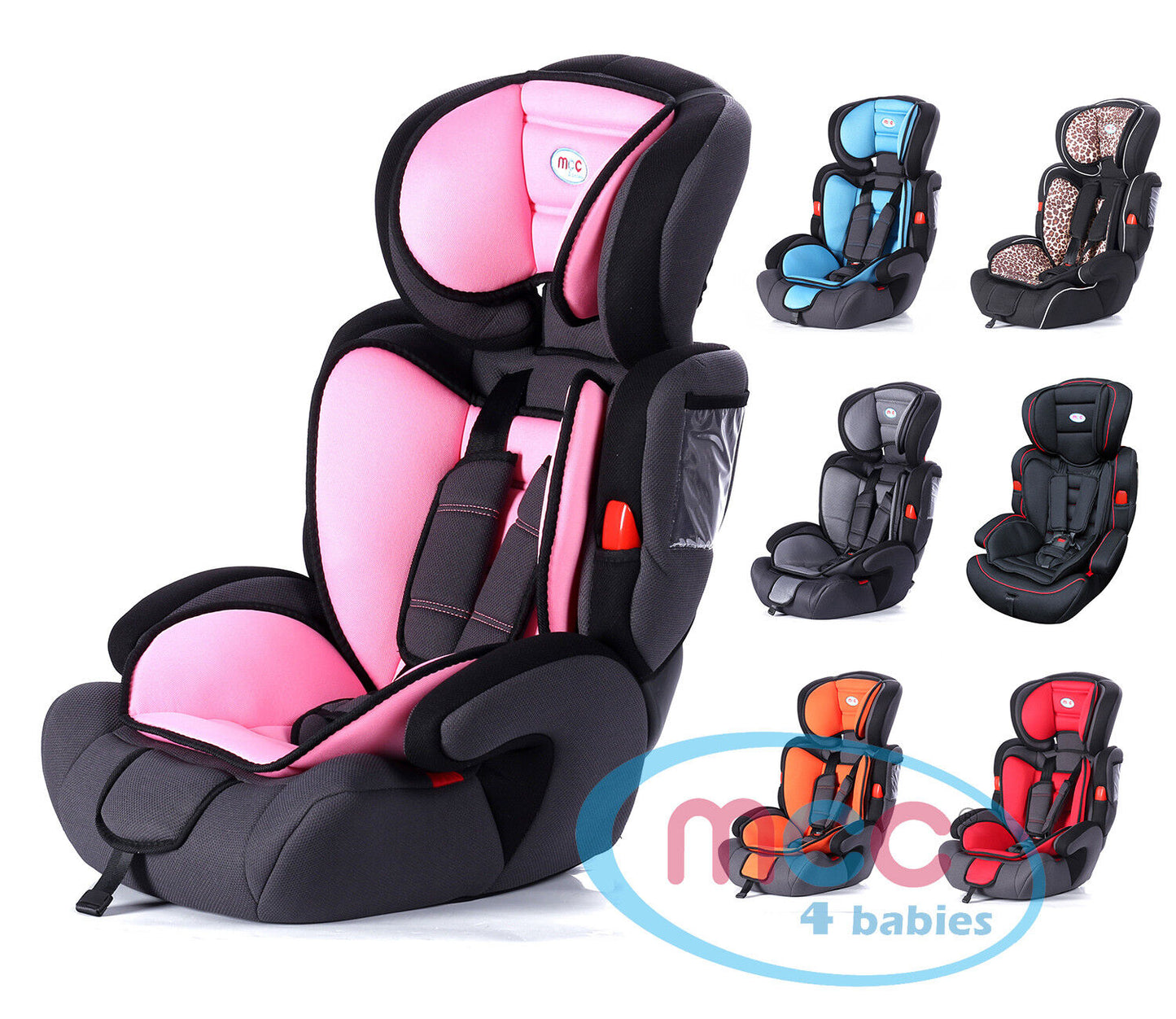 Mcc® 3 in 1 Baby Child Car Safety Booster Seat for Group 1/2/3 9-36Kg ECE R44/04