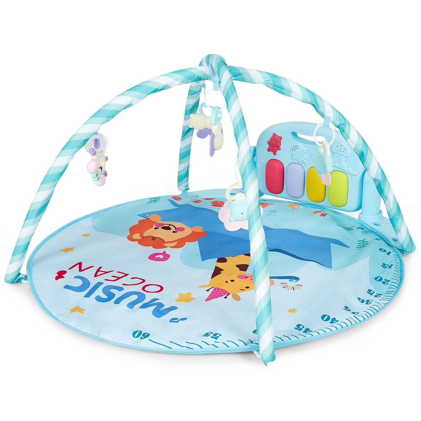 Baby Kick and Play Piano Gym with Lights and Hanging Sensory Toys