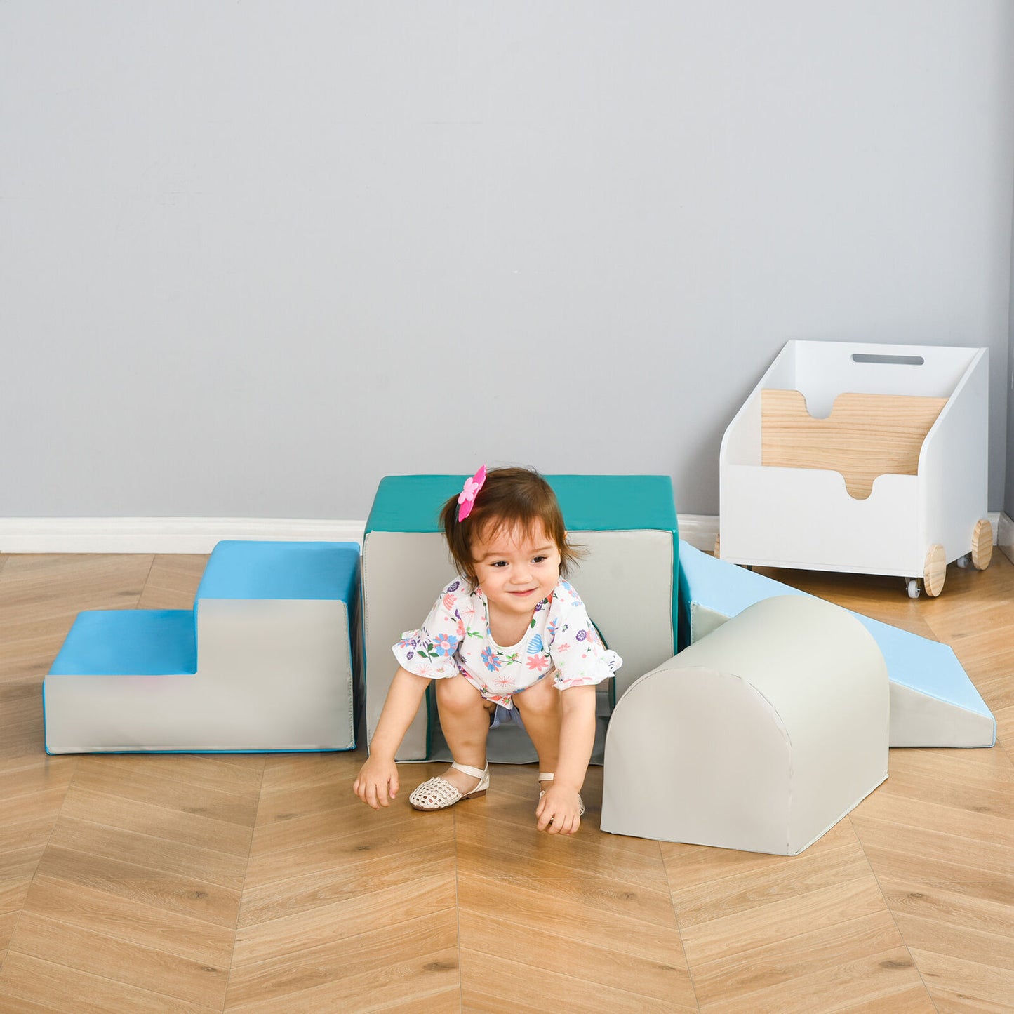 4-Piece Soft Play Set Baby Foam Climber Climbing Block Toys Toddlers 1-3 Years