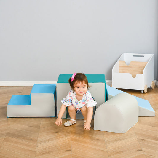 4-Piece Soft Play Set Baby Foam Climber Climbing Block Toys Toddlers 1-3 Years