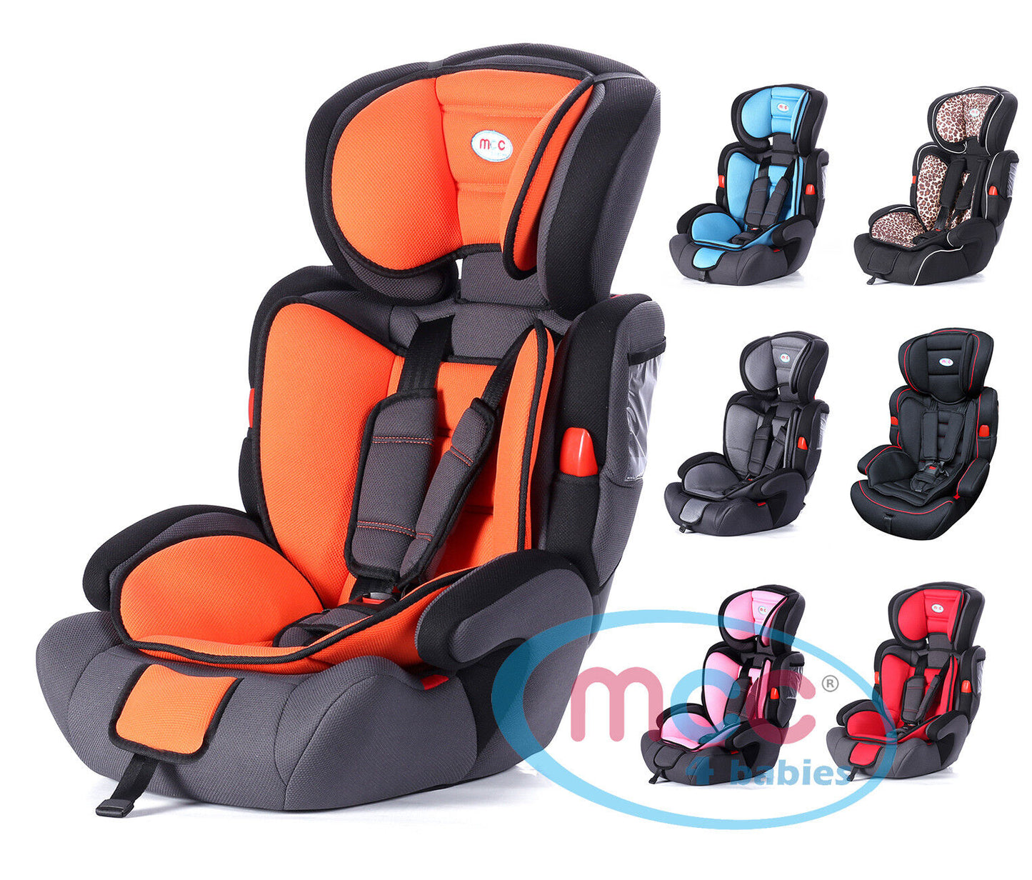 Mcc® 3 in 1 Baby Child Car Safety Booster Seat for Group 1/2/3 9-36Kg ECE R44/04