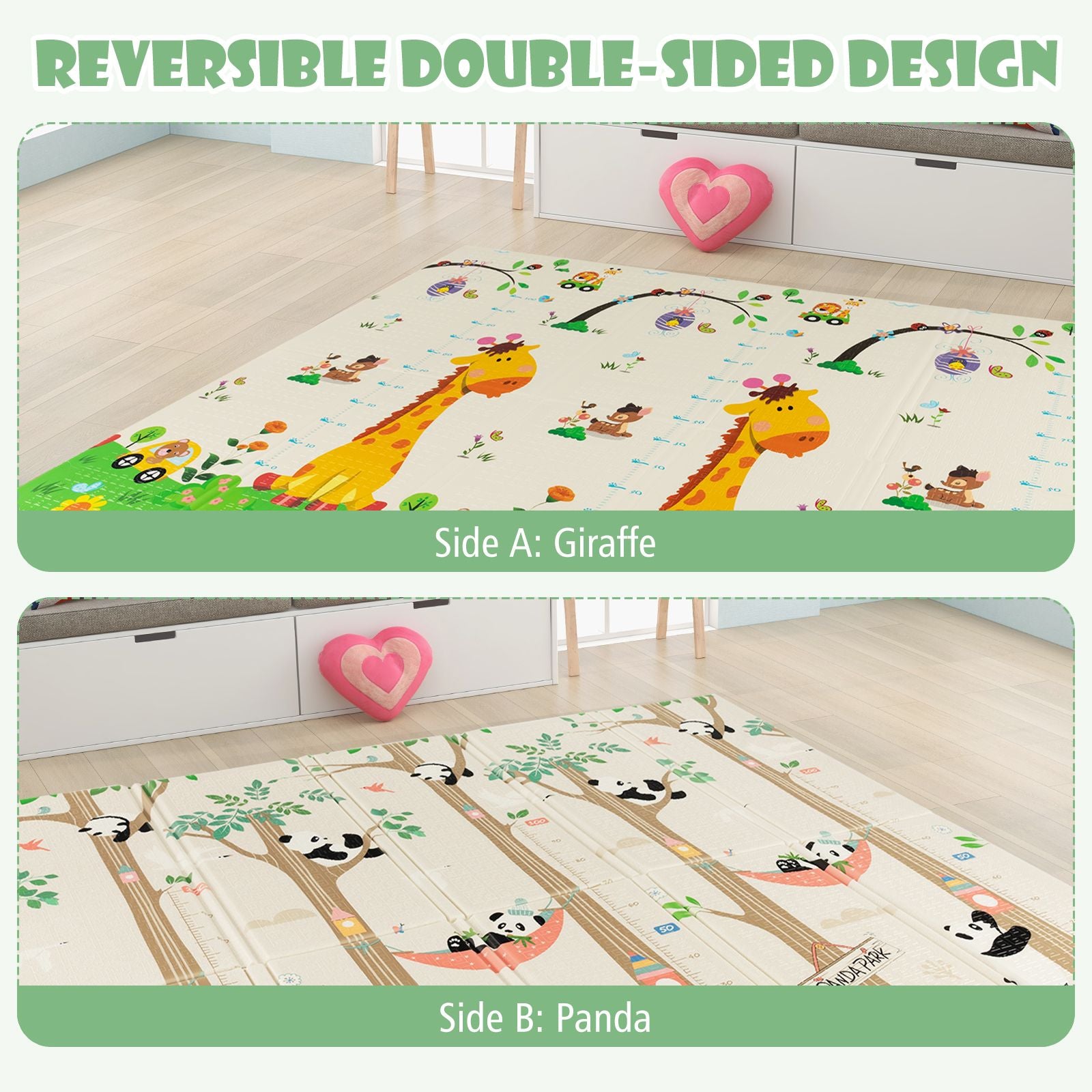 200 X 180 Cm Extra Large Baby Floor Mat with Carry Bag