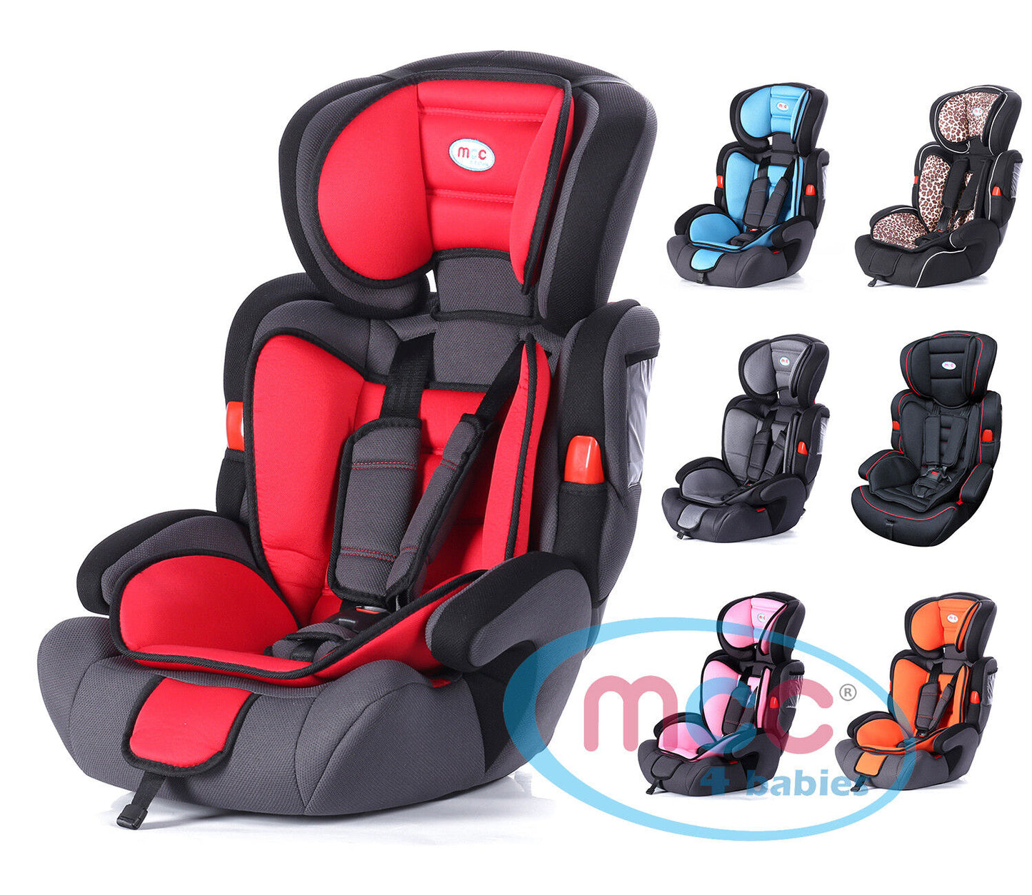 Mcc® 3 in 1 Baby Child Car Safety Booster Seat for Group 1/2/3 9-36Kg ECE R44/04