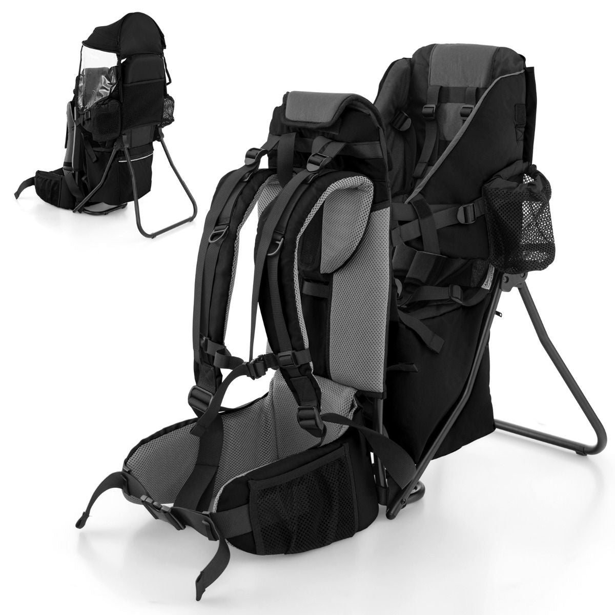 Child Carrier Backpack with Detachable Mouthwipes Removable Canopy and Storage Bag