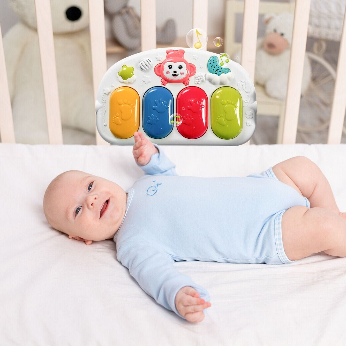 Baby Play Mat Kick and Play Piano Gym Activity Center with Projector