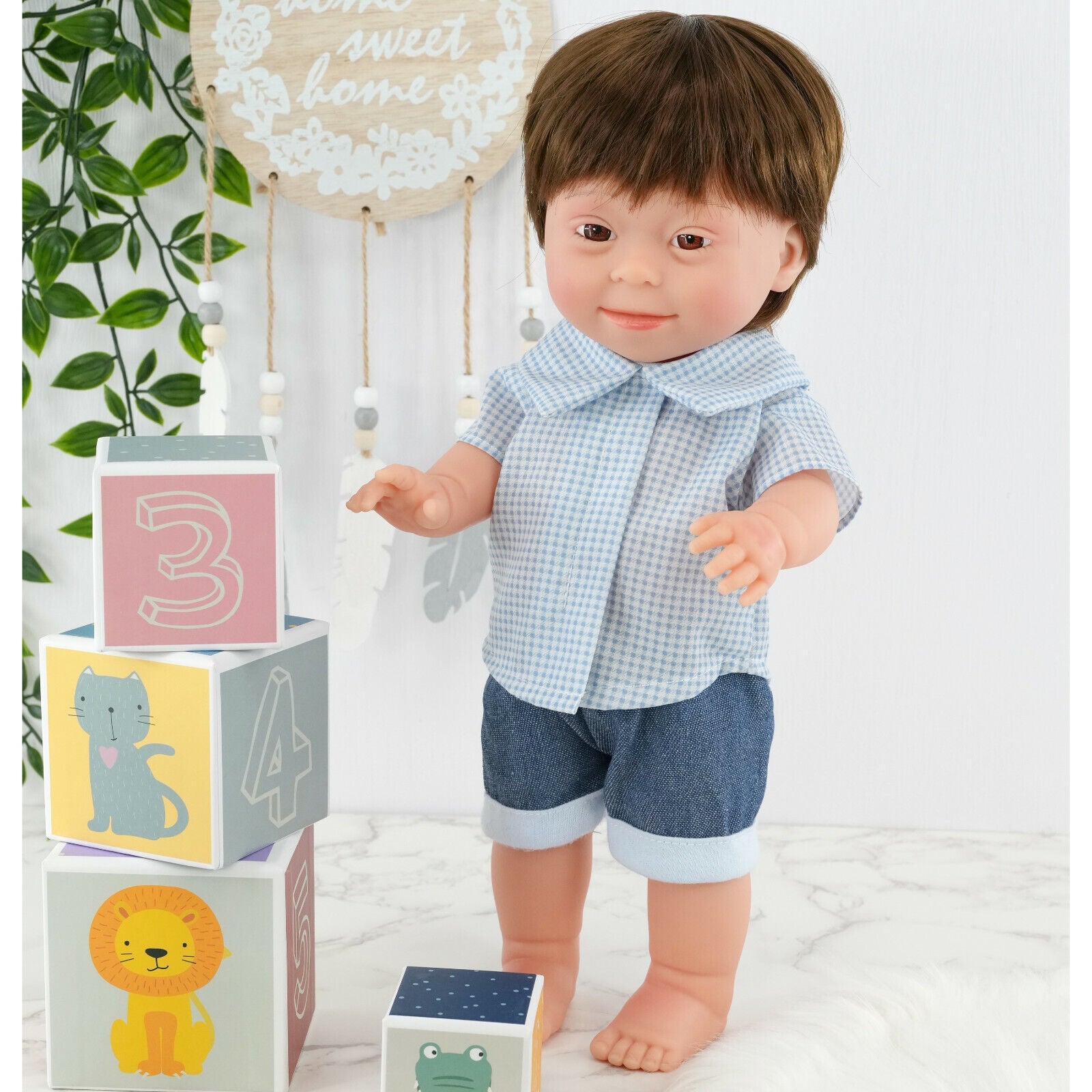 Baby Doll with Down'S Syndrome Bibi Doll Realistic Lifelike Soft Vinyl 14" Doll