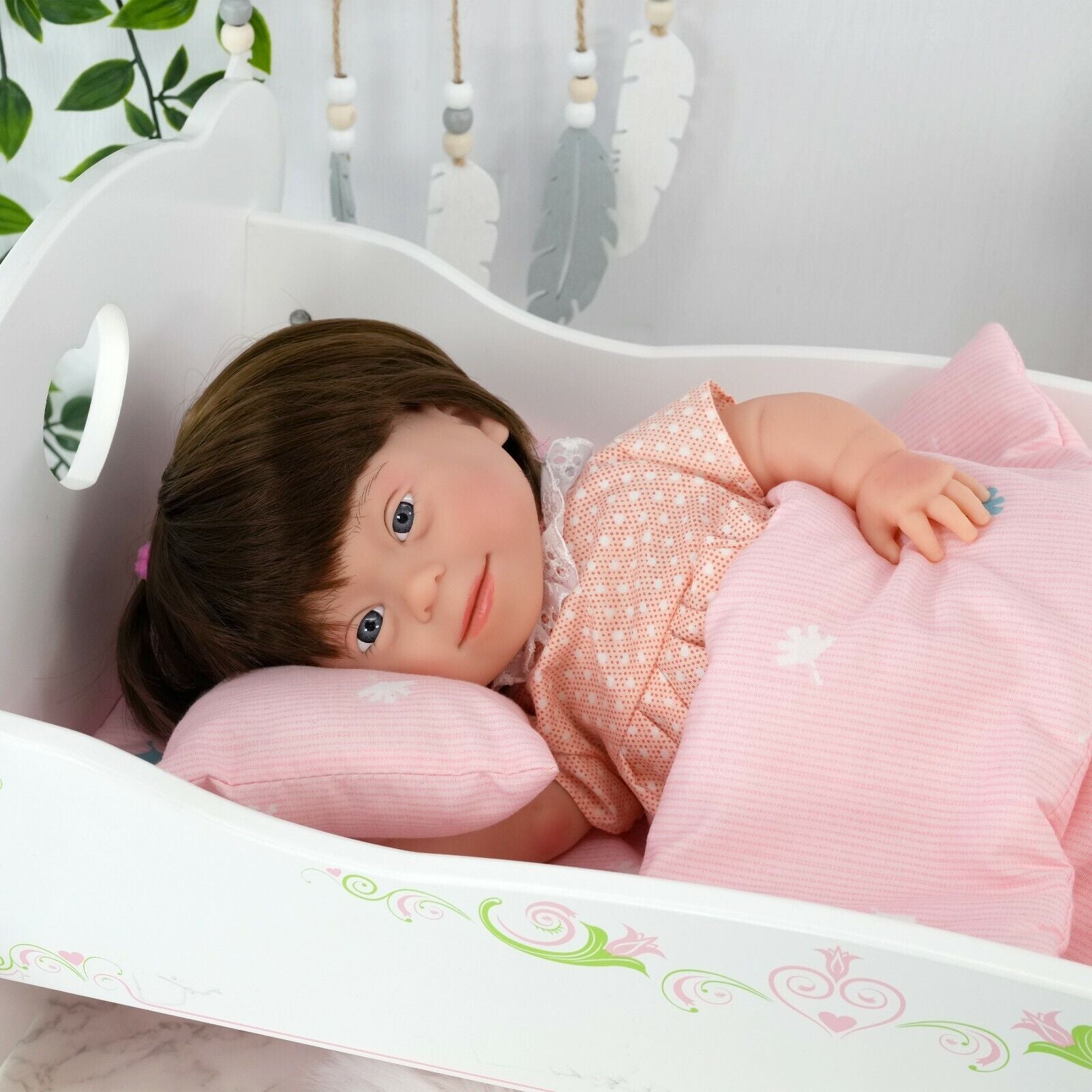 Baby Doll with Down'S Syndrome Bibi Doll Realistic Lifelike Soft Vinyl 14" Doll
