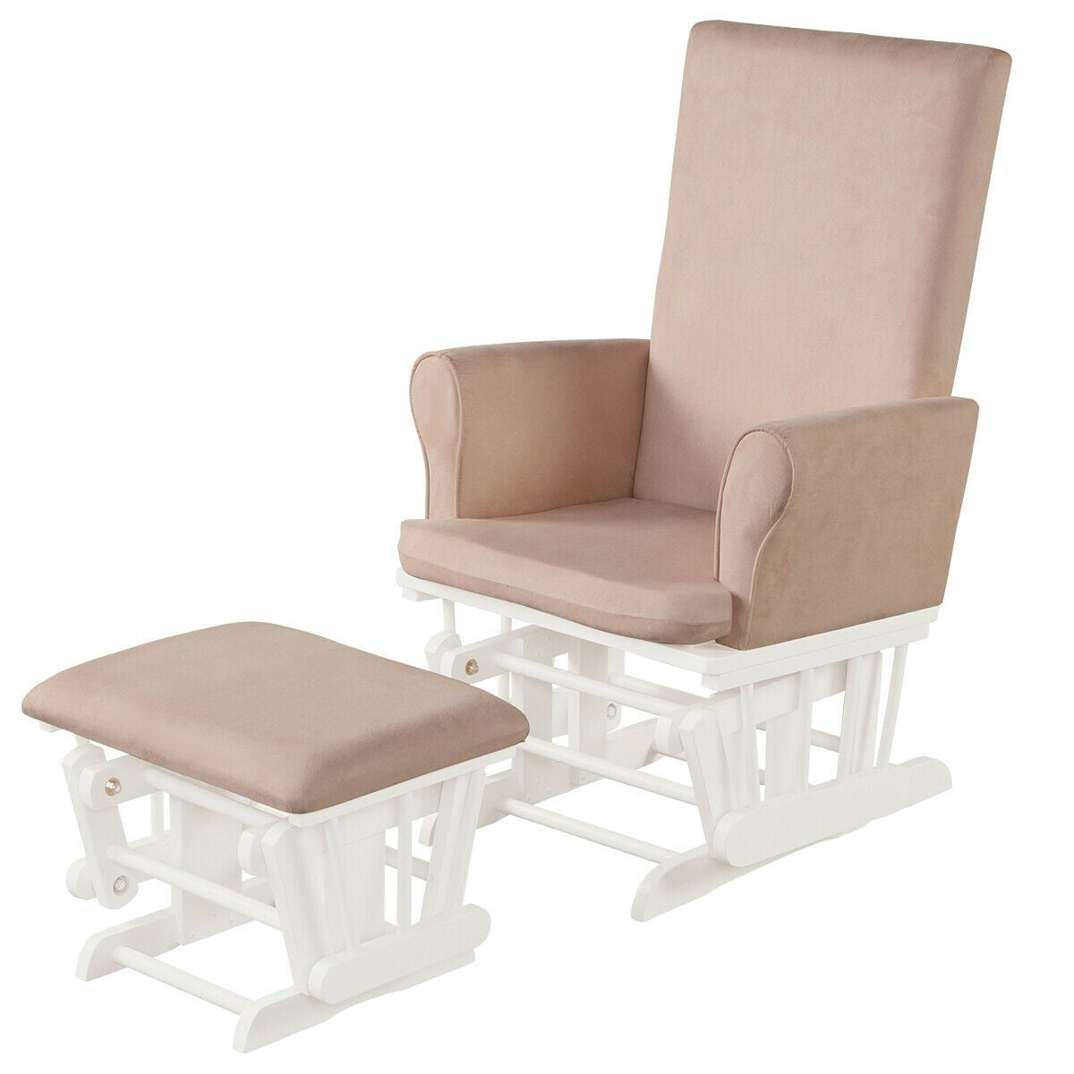Wooden Glider Chair with Footstool