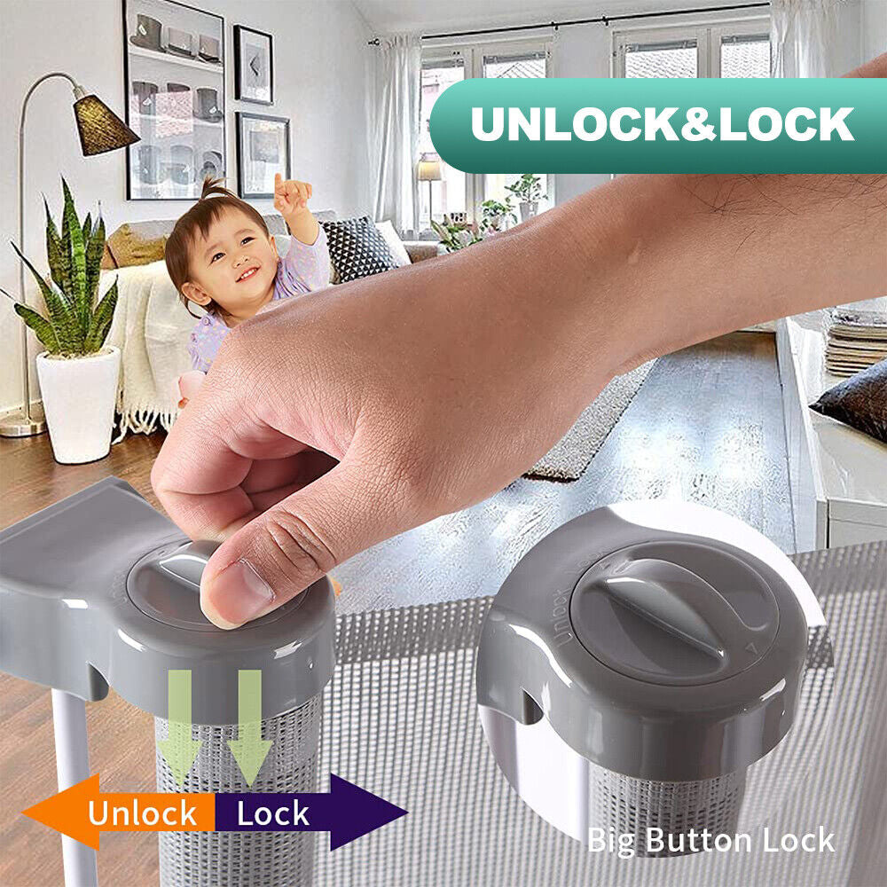 Retractable Baby Gate Mesh Safety Gate for Babies and Pets Extra Wide In/Outdoor