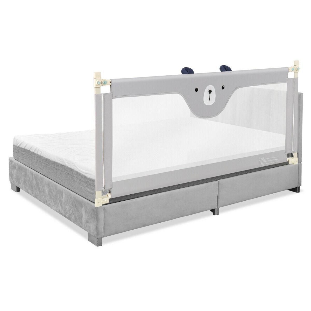142/175CM Toddler Infant Security Guardrail with Double Lock