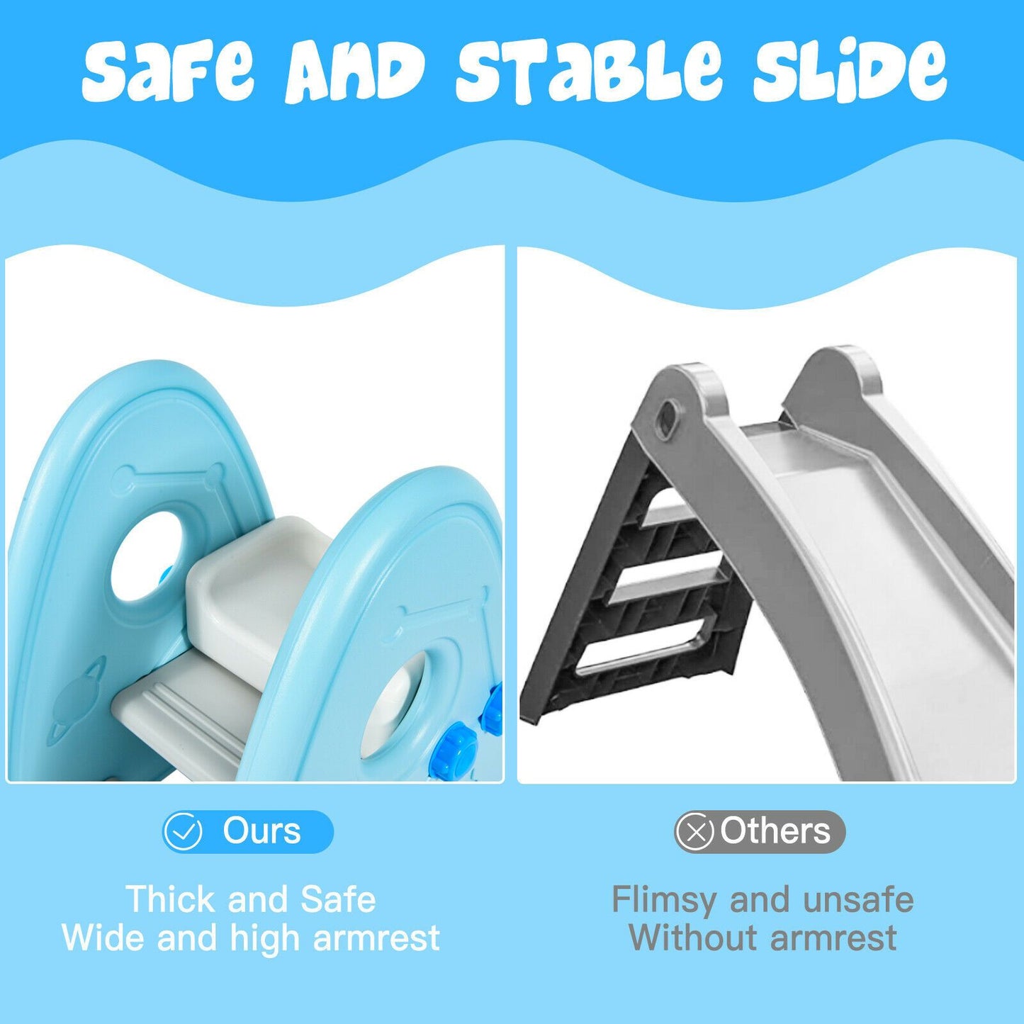 Kids Slide Playground Garden Climber Slide Set Children Baby Toys Out / Indoor