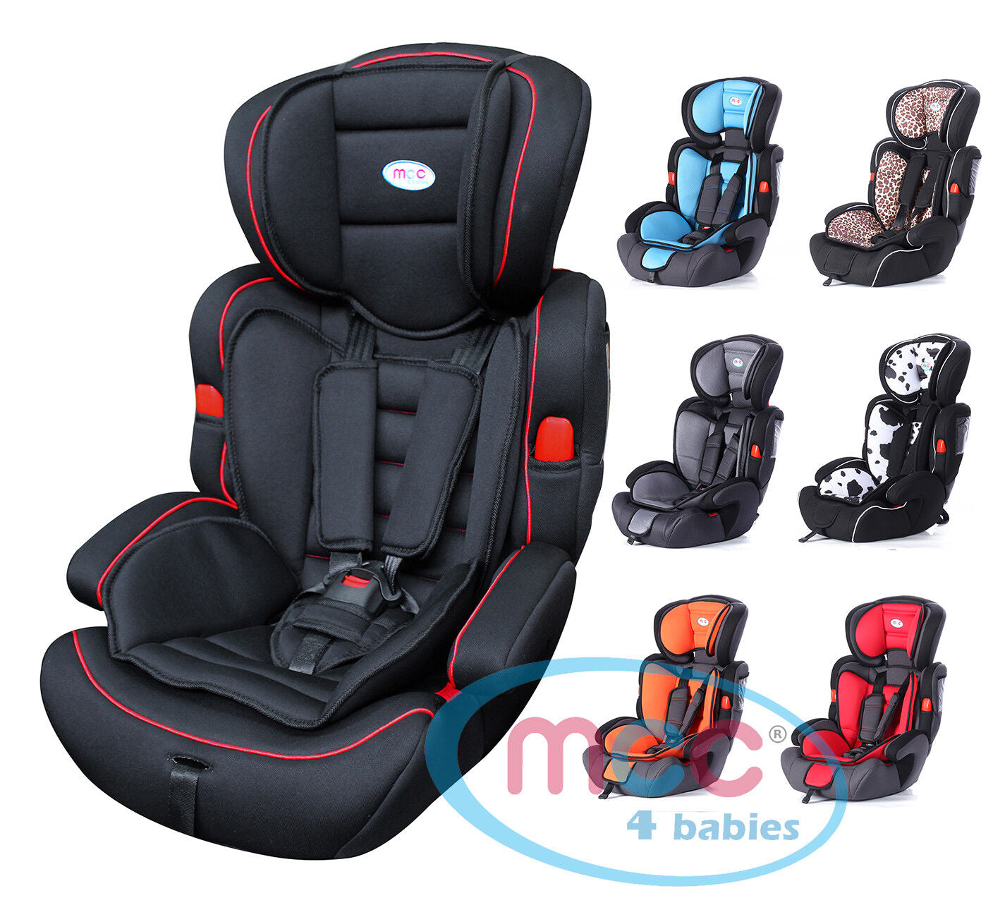 Mcc® 3 in 1 Baby Child Car Safety Booster Seat for Group 1/2/3 9-36Kg ECE R44/04