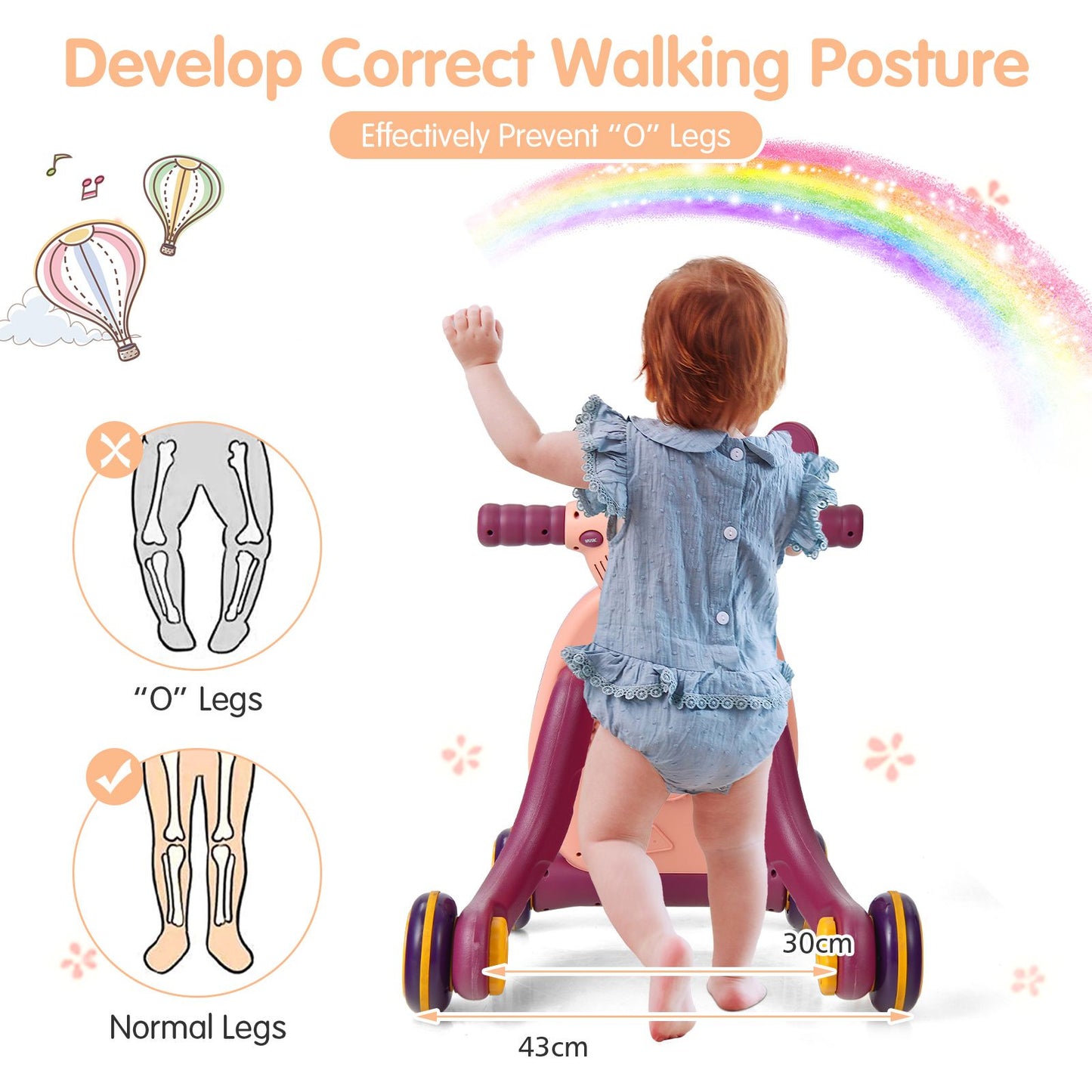 Baby Push along Walkers with Lights and Ball Game