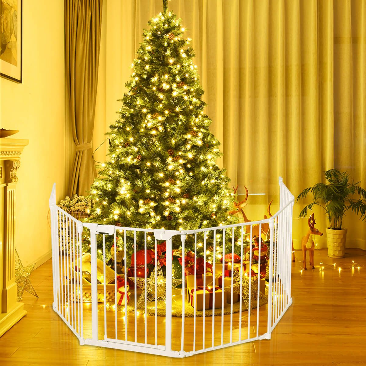 8 Panels Baby Playpen Metal Foldable Design with Safety Lock