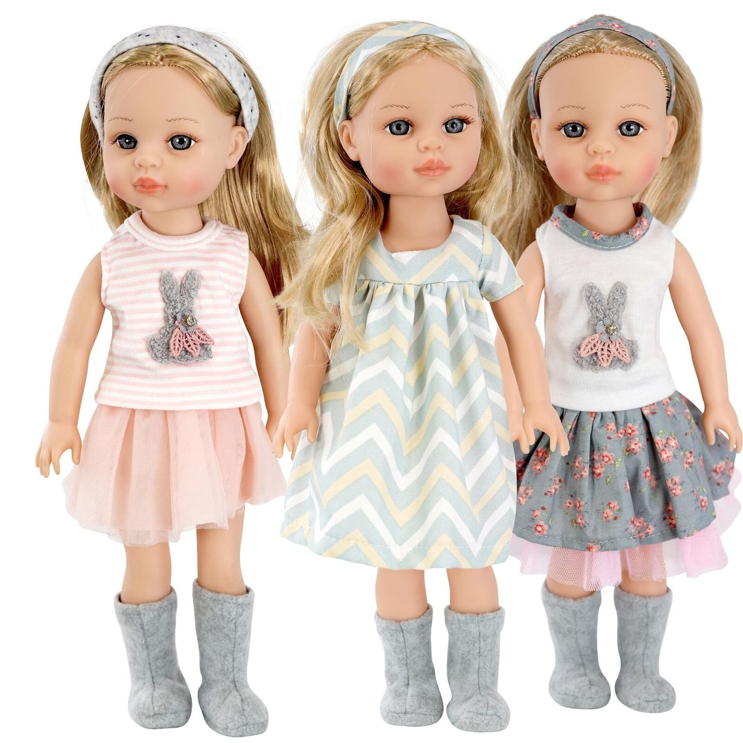 Bibi Doll Baby Doll Girl with Long Styling Hair American Style Fashion Dolls 15"