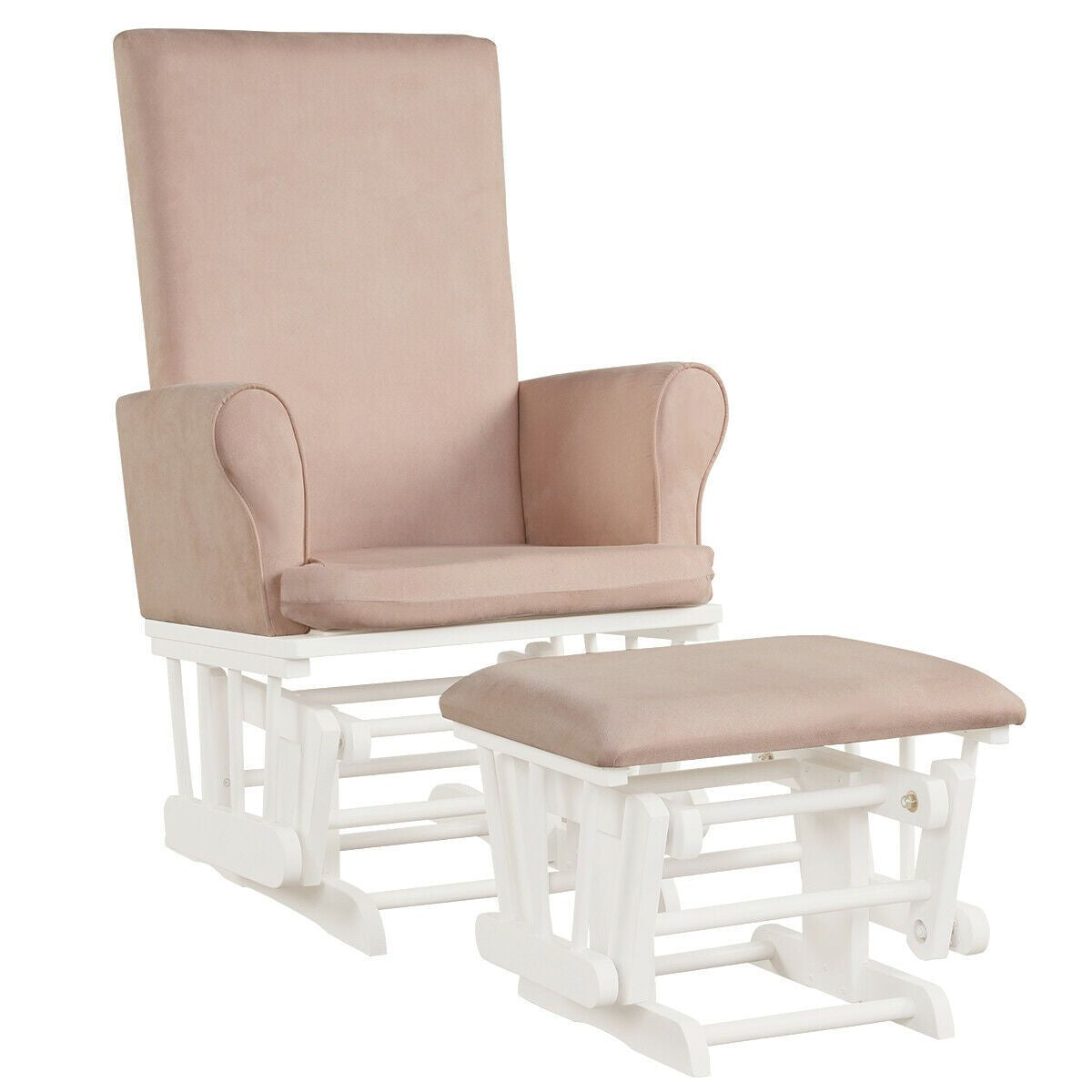 Wooden Glider Chair with Footstool