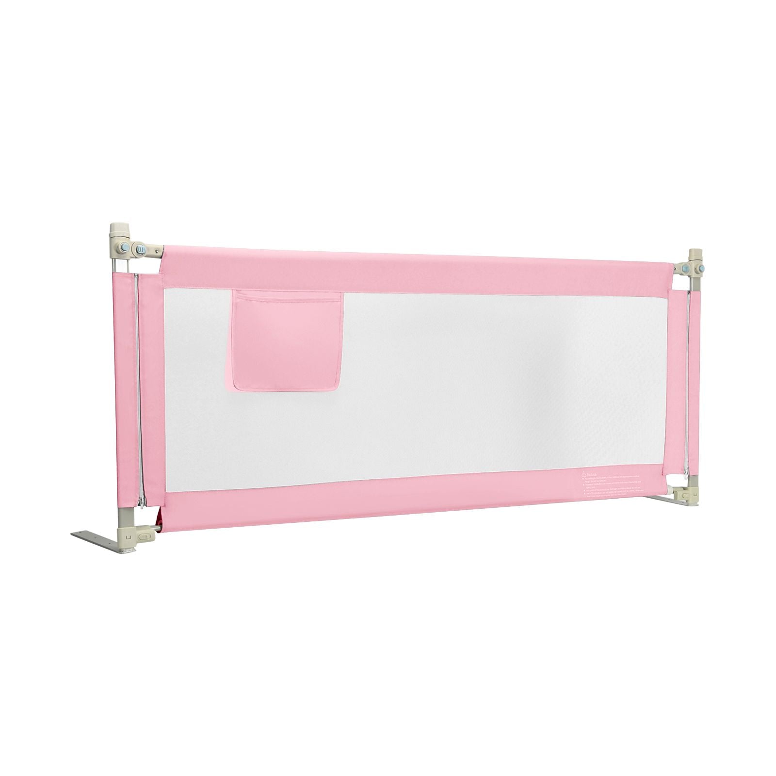 175 Cm Infant Safety Bed Guardrail with Anti-Collision Cotton and Side Pocket