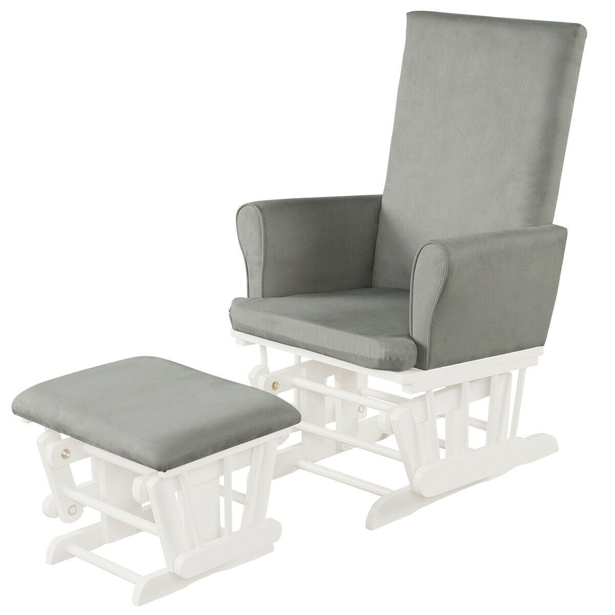 Wooden Glider Chair with Footstool