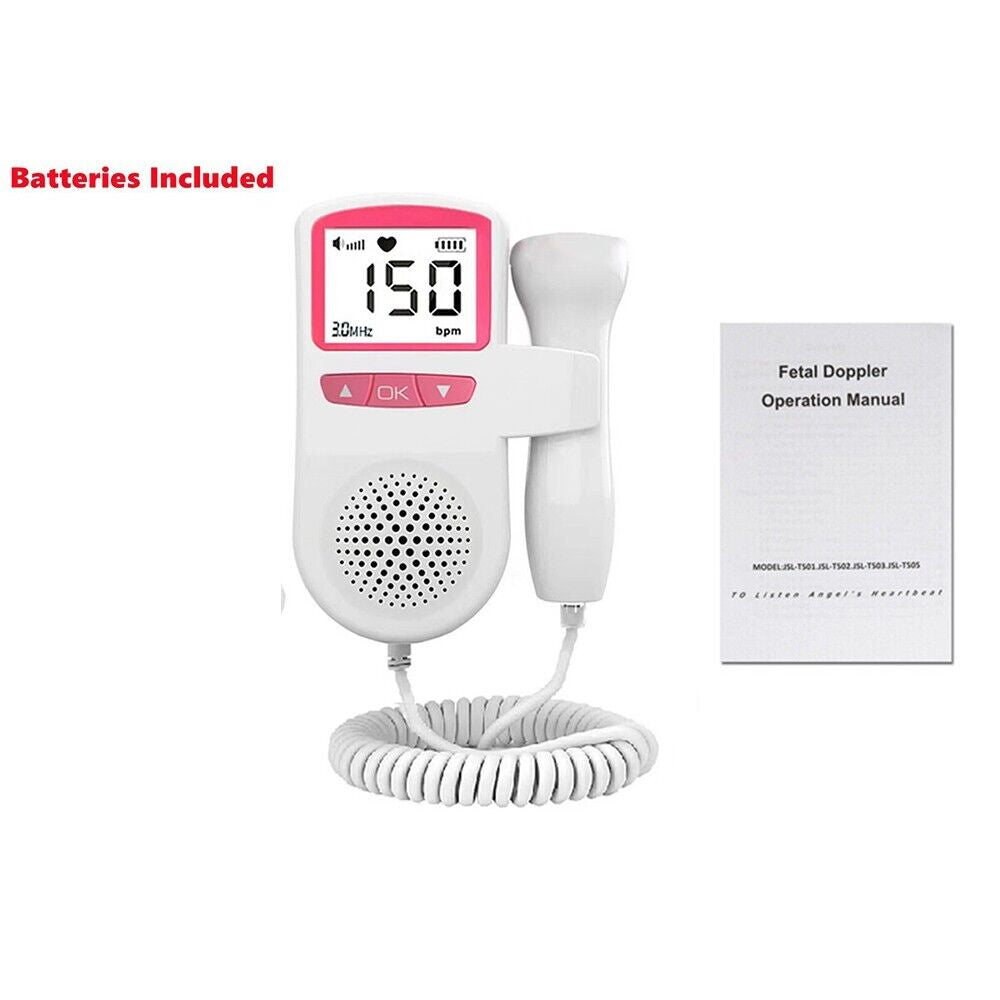 Fetal Doppler Detector Baby Heart Beat Rate Probe Prenatal Monitor Ultrasonic UK