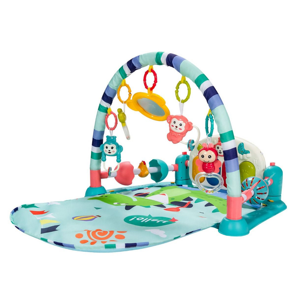 Baby Play Mat Kick and Play Piano Gym Activity Center with Projector