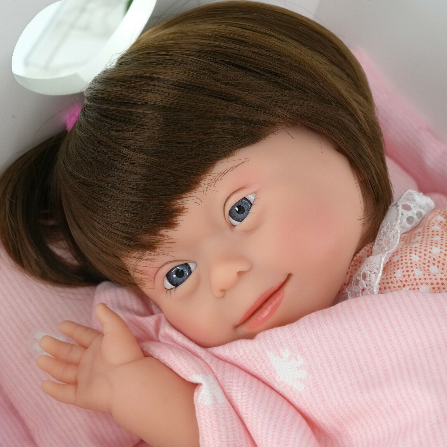 Baby Doll with Down'S Syndrome Bibi Doll Realistic Lifelike Soft Vinyl 14" Doll