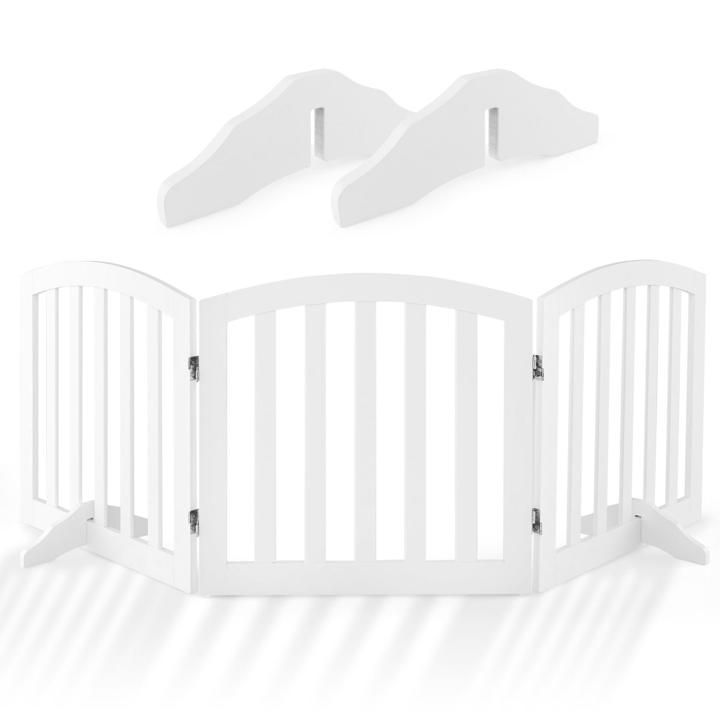 61 Cm Height Safety Fence with 2 PCS Support Feet for Dog Cat Baby
